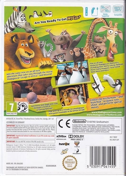 Madagascar Escape 2 Africa - Wii (B Grade) (Genbrug)